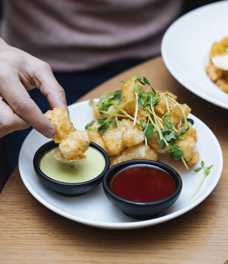 Alitas de floretes de coliflor