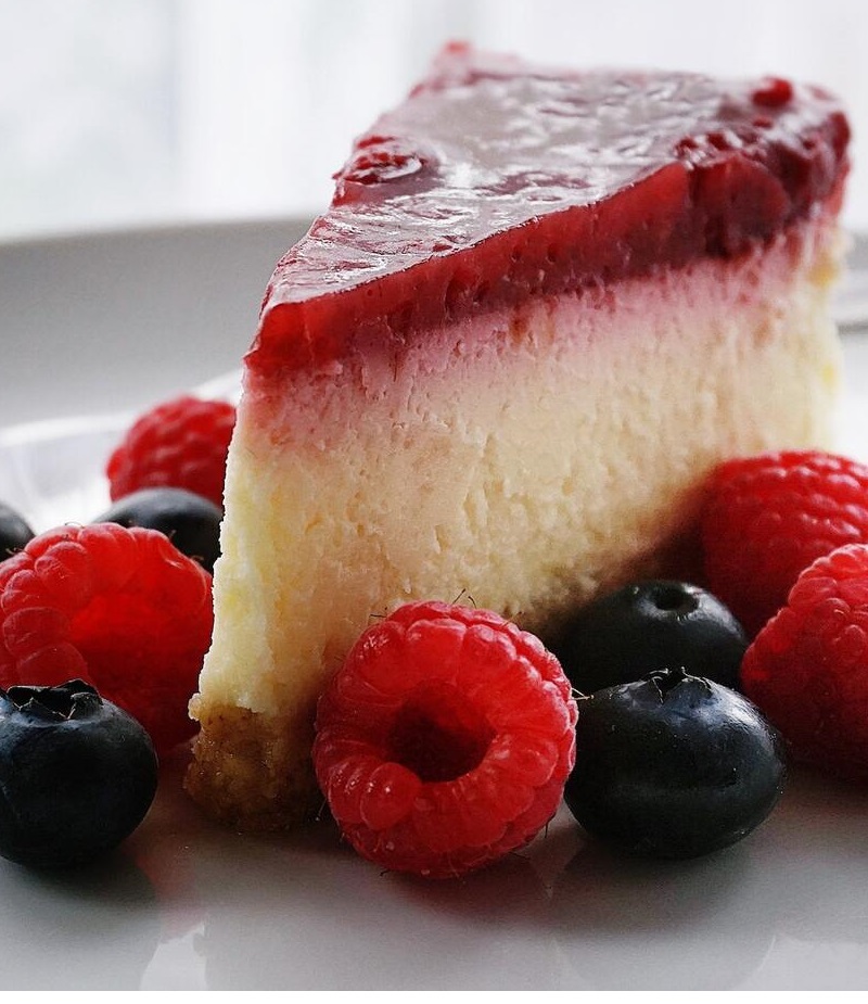 Cheesecake vegano de frutos rojos