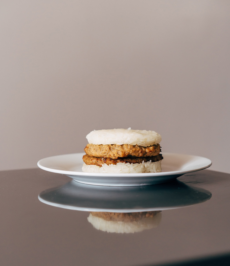 Hamburguesas de arroz con vegetales