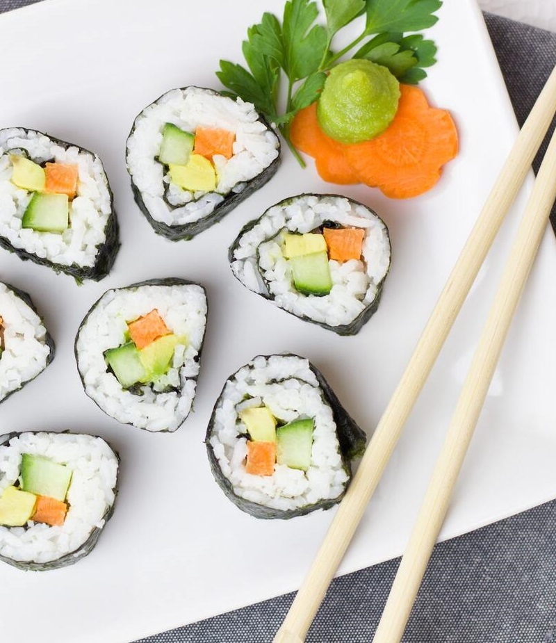 Recetas de sushi vegano para preparar en casa