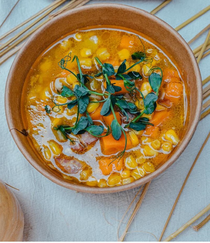 Deliciosa y nutritiva sopa de elote