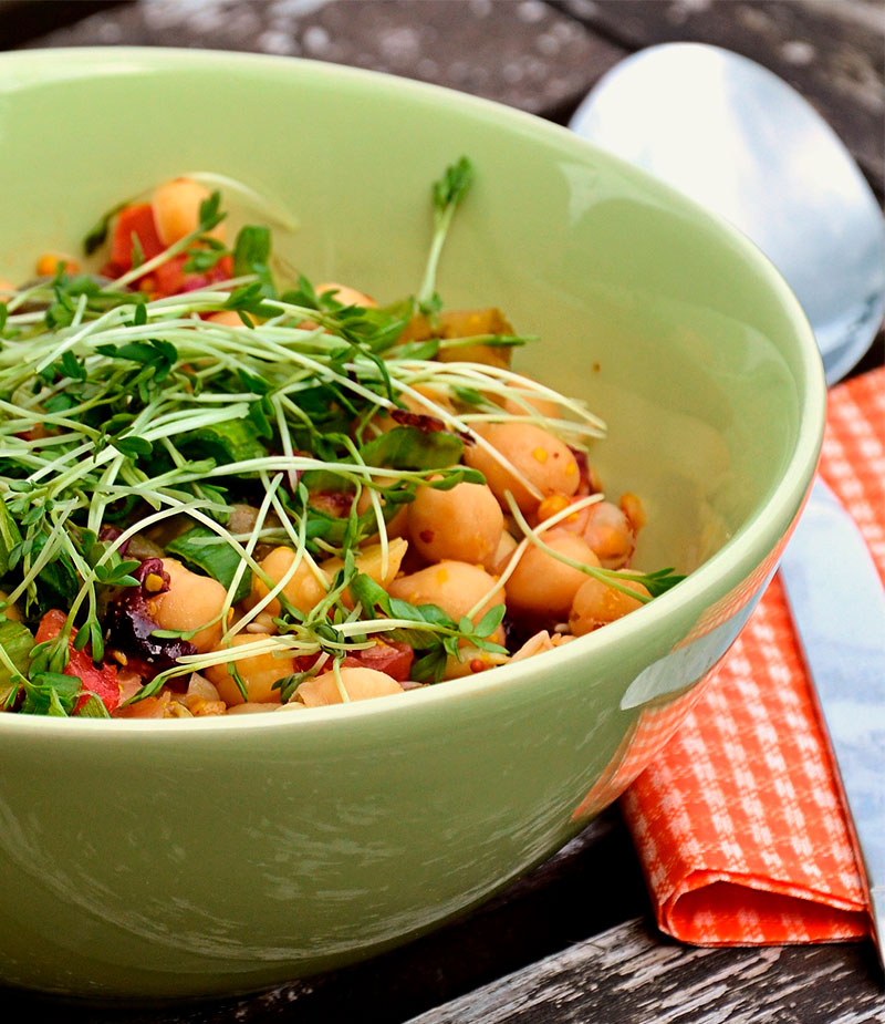 Sopa de espinacas y garbanzos