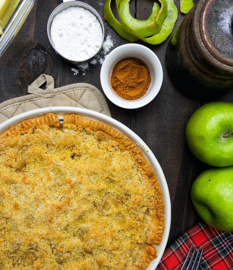 Tarta de manzana vegana