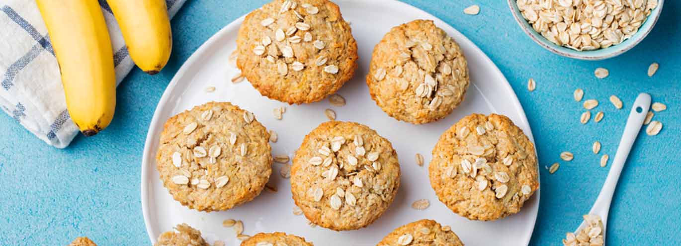 Muffins de plátano, incorpora este alimento a tu dieta diaria